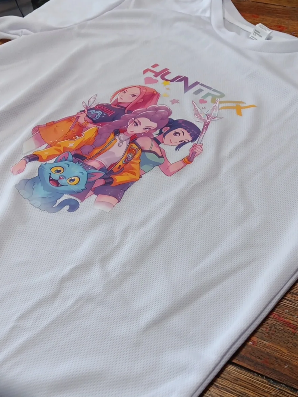 White Kids Graphic Tee Demon Hunters
